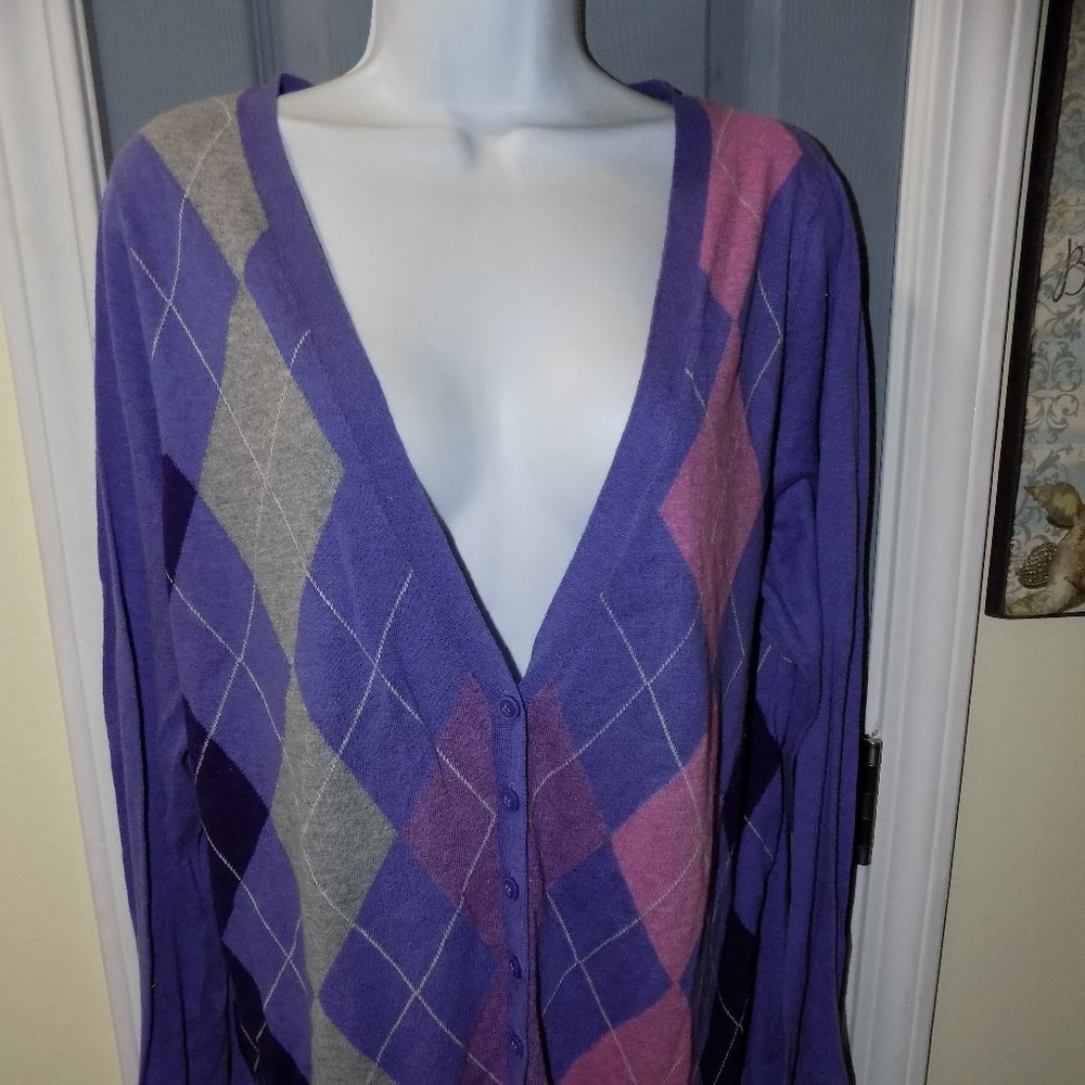 Lane Bryant Purple Cardigan Size 18/20 Women's EUC